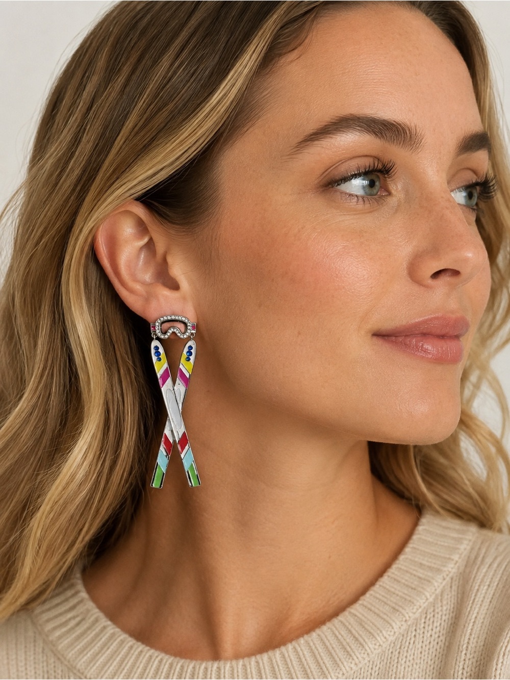 Sugarfix by Baublebar Colorful Ski Charm Snow Bunny Drop Earrings
